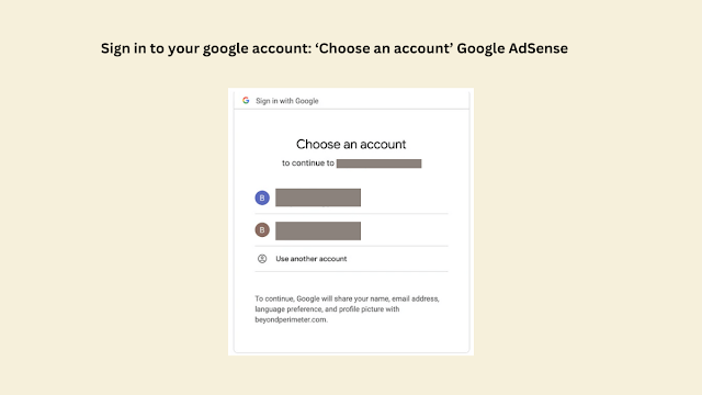 Sign in to your google account