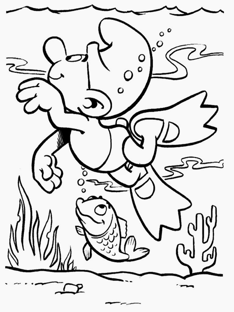 Download The Smurfs Coloring Pages For Kids Printable