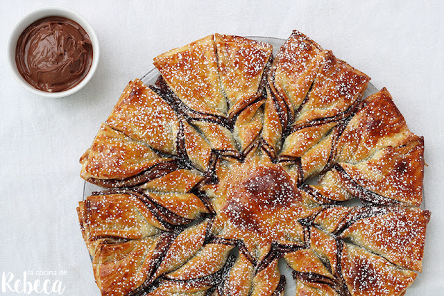 Tarta estrella de crema de chocolate