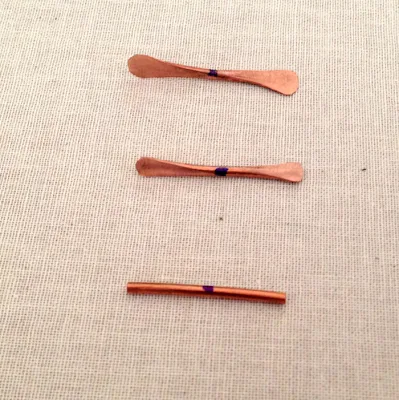 The three steps to make a twisted hammer wire stick