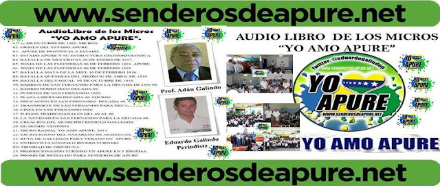 Se Buscan Donantes Financieros o editoriales que quieran patrocinar edición de AudioLibro: “YO AMO APURE”. Español / English. 