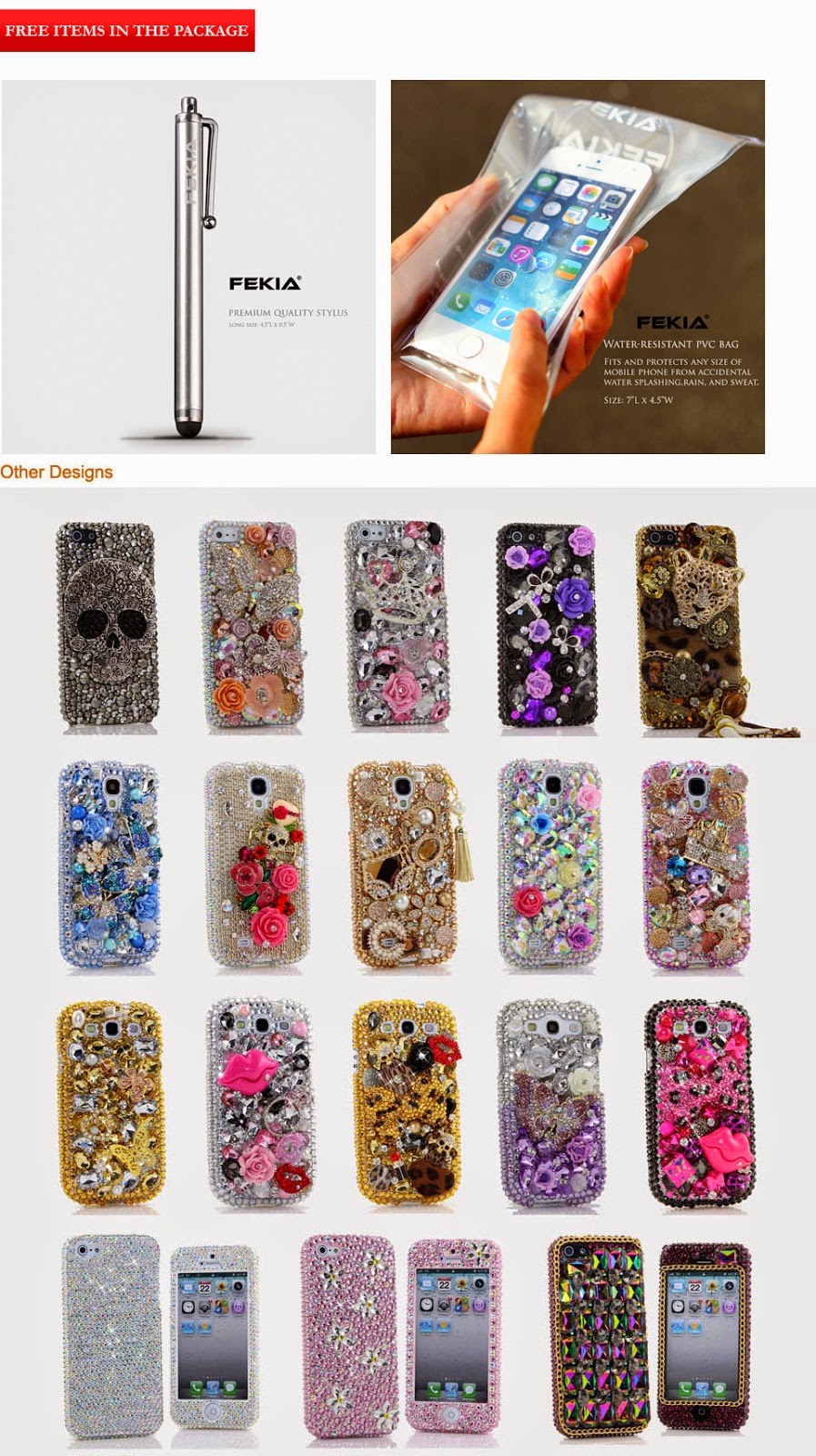 Samsung Galaxy Note 3 Note III N9000 3D Luxury Bling Case Cover Faceplate Swarovski Crystals