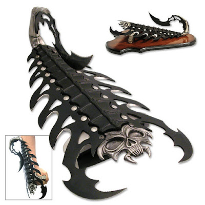 Master Cutlery MC-2079 Fantasy Knife Display, The Scorpion Blade