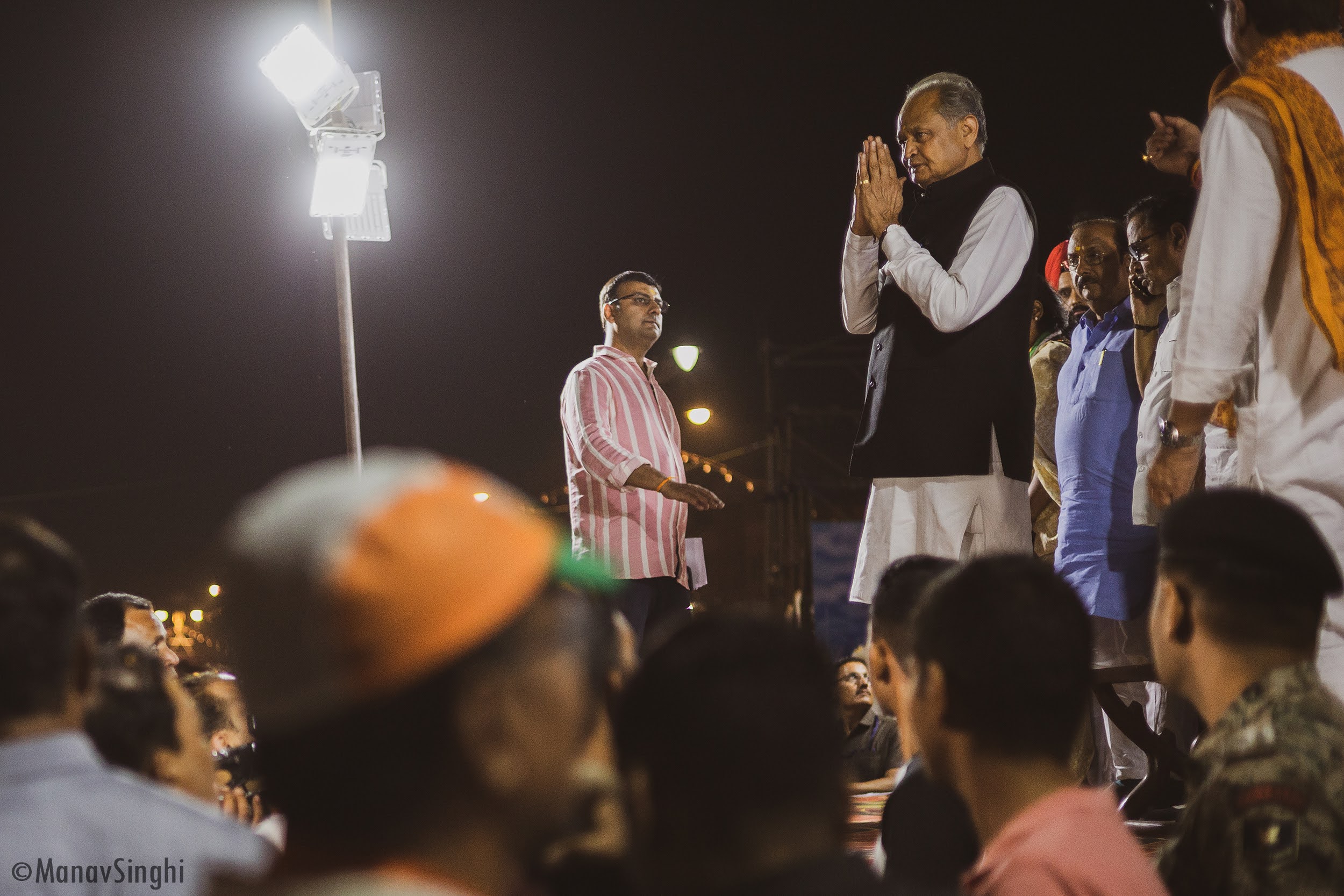 CM. Ashok Gehlot Addressing The Public Meeting at Kishanpole assembly constituency of Jaipur.