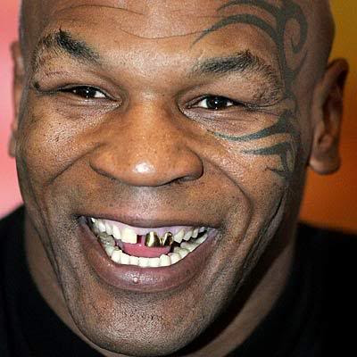 Mike Tyson tribal face tattoo.
