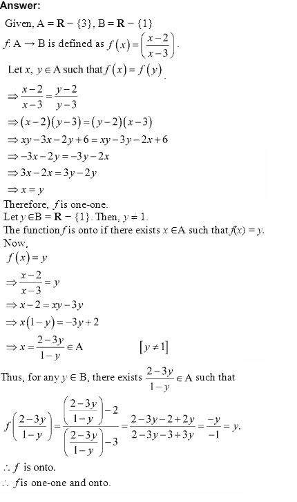 Ncert Solutions For Class 9 10 11 And 12 Let A R 3 And B R 1 Consider The Function F A B Defined By F X Is F One One And Onto Justify Your Answer Ncert Solutions For Class 9 10 11 And 12 Let A R 3 And B R 1 Consider The Function F A B Defined By F X Is F One One And Onto Justify Your Answer