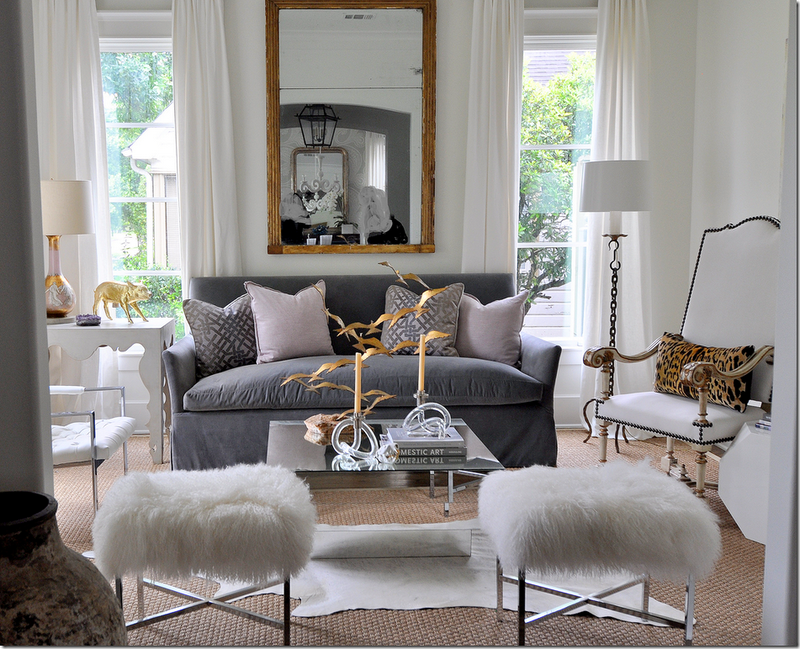 Color Outside the Lines Gray  and White Living  Rooms 