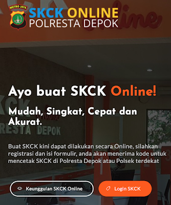 website SKCK Online Polresta Depok