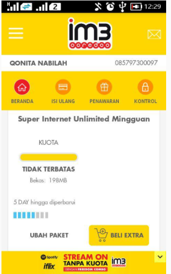 Cara Cek Kuota Data Indosat Melalui aplikasi MyCare