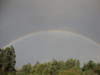 Beautiful rainbow photo in Guimarães