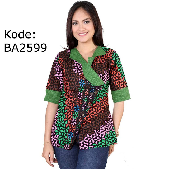  merupakan busana batik untuk kerja di kantor wanita modern dengan desain masa kini 95+ Model Baju Batik Kantor Terbaru 2018, Kerja OK 100%