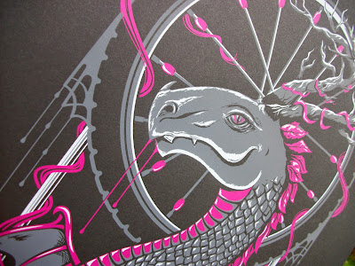 dragon silkscreen poster