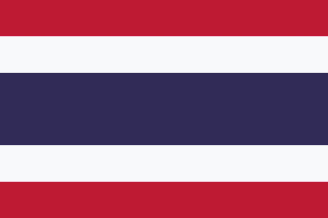 The Flag of Thailand from the Wikimedia Commons