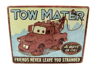 cars mater tin sign 