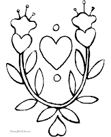 free flower coloring pages for valentines day
