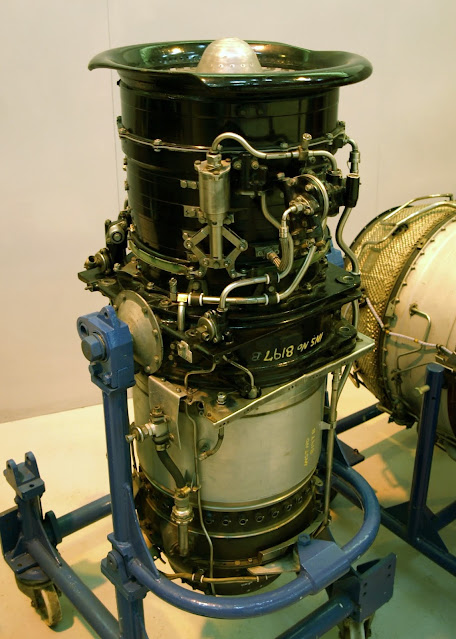 Rolls-Royce RB.108 turbojet engine at the Royal Air Force Museum, Cosford