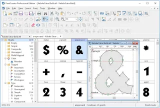 Design and manufacture fonts with    FontCreator Professional Edition