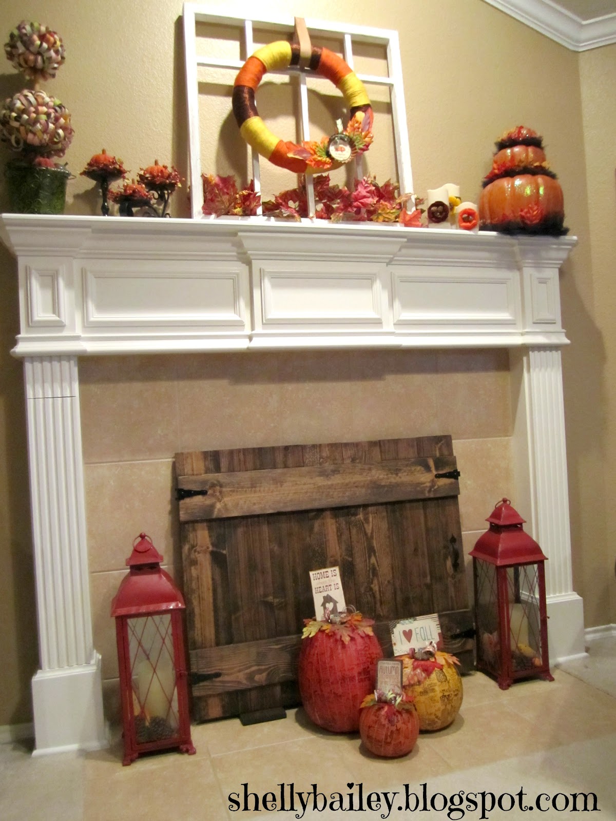 Shelly Bailey: Handmade Fireplace Cover  DIY Faux Gate