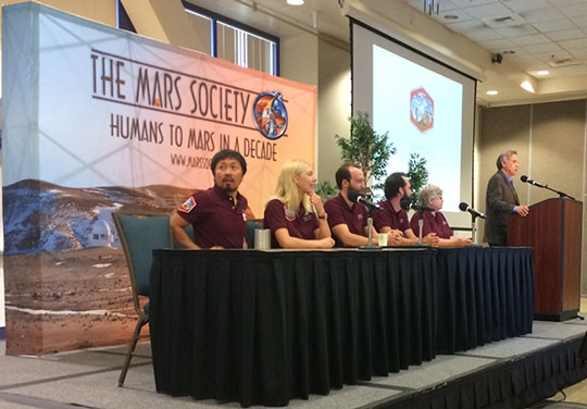 Part of Mars 160 team talk about their experience at Mars Desert Research Station