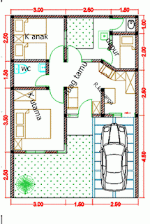 gambar denah rumah minimalis type 45