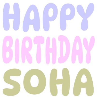 Happy Birthday Soha (Sticker)