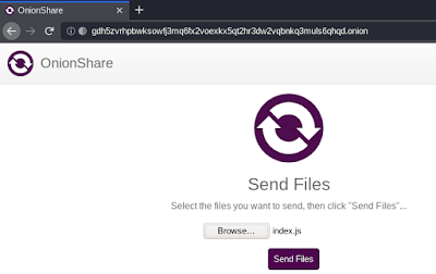 OnionShare receive via Tor Browser