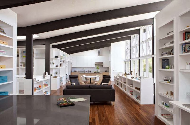 contemporay-interior-reading-room-Net-Zero-Energy-Modern-House