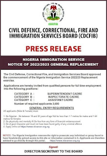  Apply For Nigeria Immigration Service 2022 - 2023 Replacement, Guidelines on How to Proceed With Your Application, Follow these steps carefully to ensure a successful application