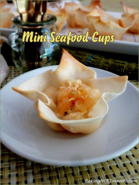 Mini Seafood Cups | recipe developed by www.BakingInATornado.com | #recipe #appetizer