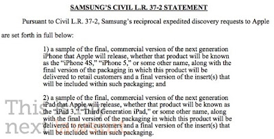 Samsung's lawyers Want Access to the iPhone 5 and iPad 3