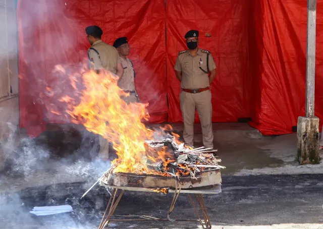 Drugs Worth Over ₹55 Lakh Destroyed by Serchhip Authorities