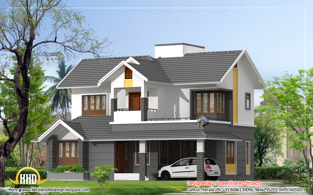 Modern Style Duplex House - 1740 Sq. Ft. | Indian House Plans