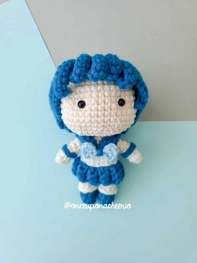 Sailor Mercury Amigurumi Anime Doll Crochet Pattern Free