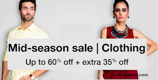 Men, Women & Kids Clothing upto 60% off + 35% off from Rs. 65 – Amazon