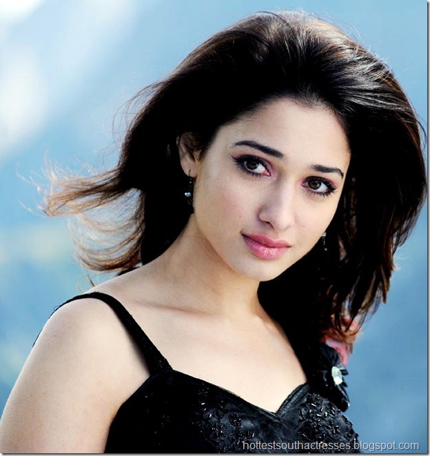 Tamanna Bhatia Hot Latest Pics in Black Dress 1