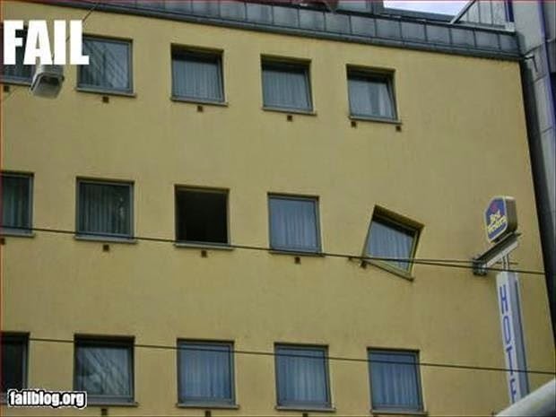 #22. Someone should give that lil' window a hand. - 34 Unbelievable Construction Fails That Actually Happened… #27 Probably Got Fired.