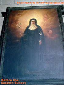 Painting of a nun saint at San Agustin Museum
