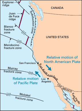 San Andreas fault zone