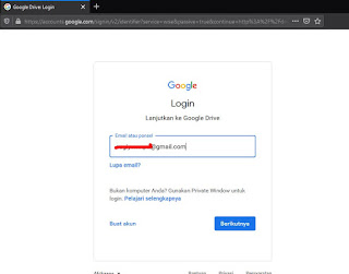 Halaman Login Google