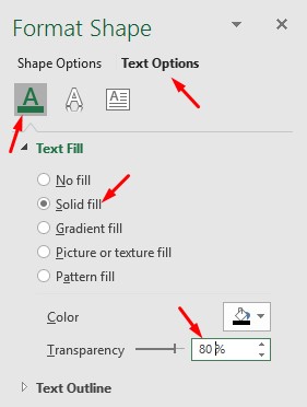 Mengatur Transparansi Watermark di Excel