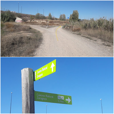 Camí de Sant Jaume de Compostela - Fuentes de Ebro a Saragossa, Camí Natural a torcar del Riu Ebre