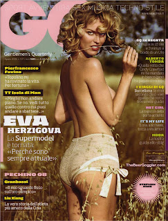 Eva Herzigova - Topless in GQ Magazine Italy-August 2008