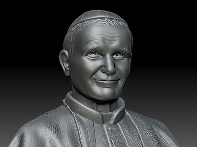 3D Statue of Saint John Paul II the Great