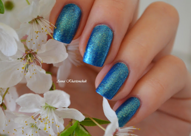 P.N.L #124 Splendid Blue Shimmer и стемпинг MoYou London Sailor – 05