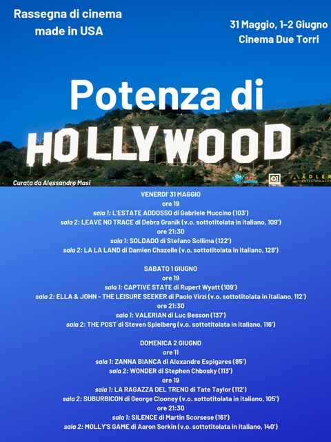 'Potenza di Hollywood', rassegna di cinema made in Usa