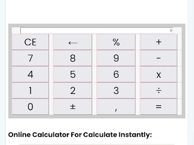 Online Calculator For Calculate Instantly