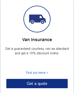 Van Insurance  Get a guaranteed courtesy van as standard and get a 10% discount online.