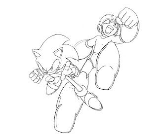 #8 Mega Man Coloring Page