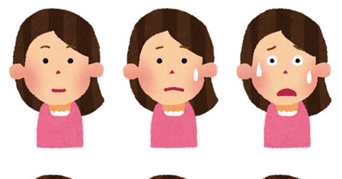 辛い表情の女性のイラスト 6段階 かわいいフリー素材集 いらすとや