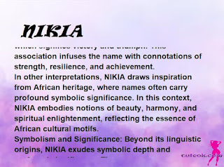 ▷ meaning of the name NIKIA (✔)